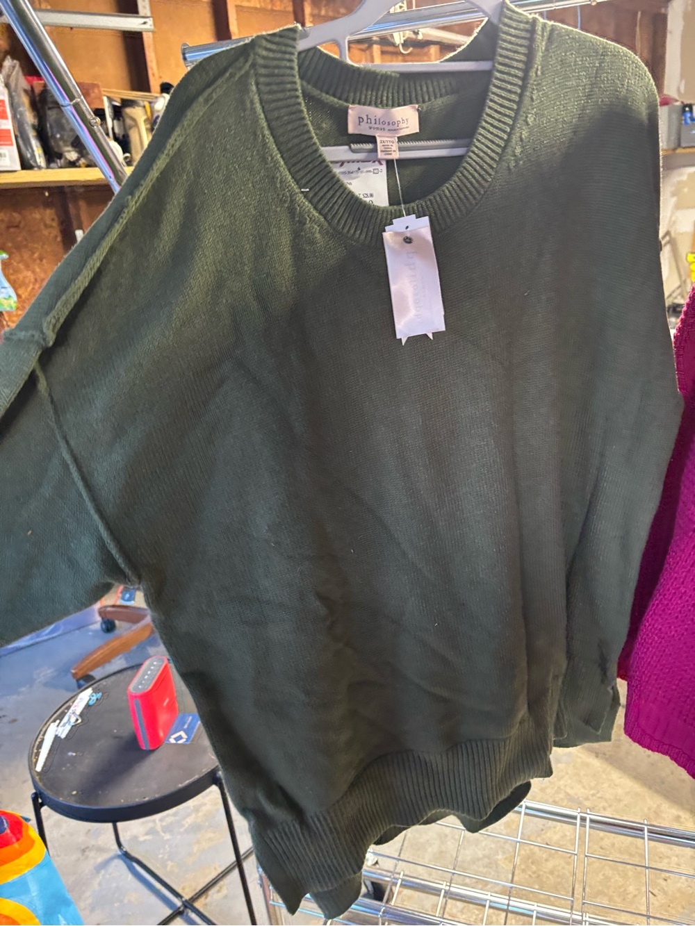 Philosophy Olive Green Crewneck Sweater - Men's